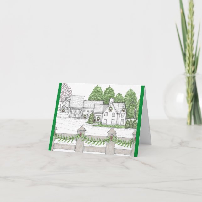 HOLLY FARM CHRISTMAS CARD TACK KORT (Framsida)