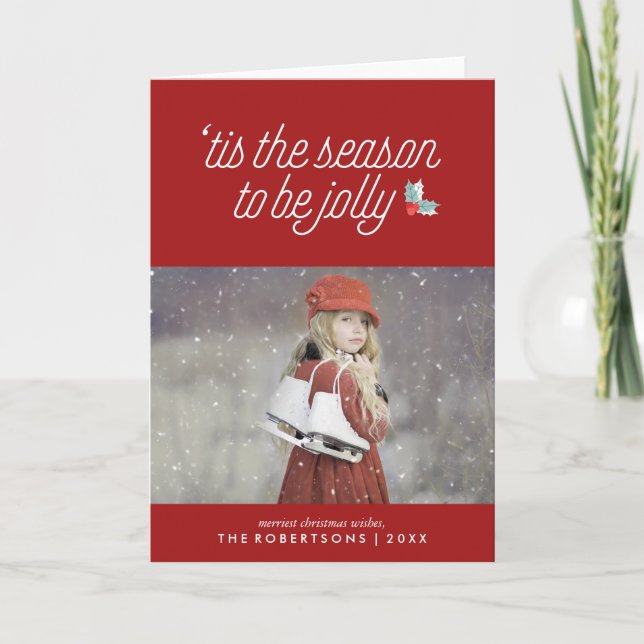 Holly Festive-julen Helgkort (Framsida)