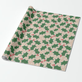 Holly Festive-julomslutning papper Presentpapper