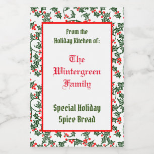 Holly från Helgdag Kitchen of Family Baking Mat Etikett