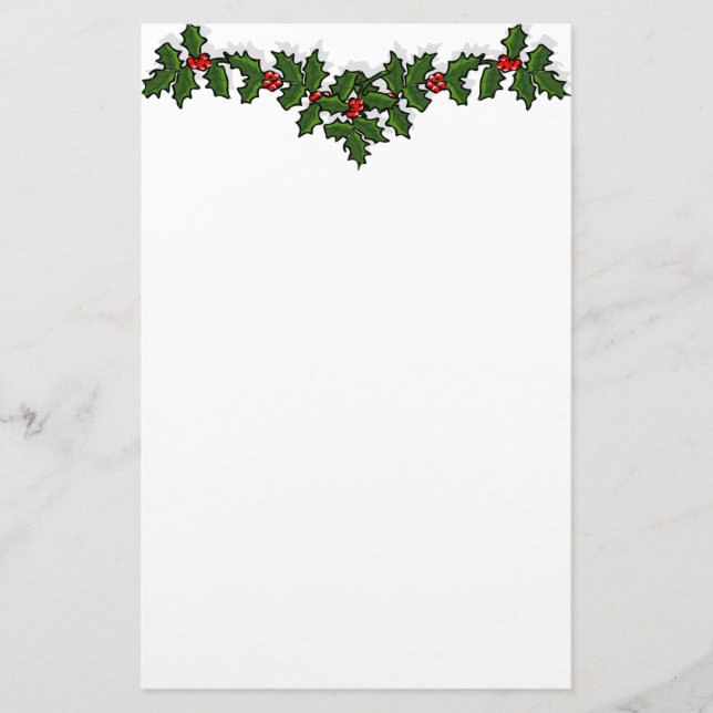 Holly Garland Stationery Brevpapper (Framsida)