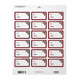 Holly Gift-etiketter Adressetikett