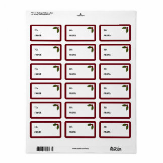 Holly Gift-etiketter Adressetikett