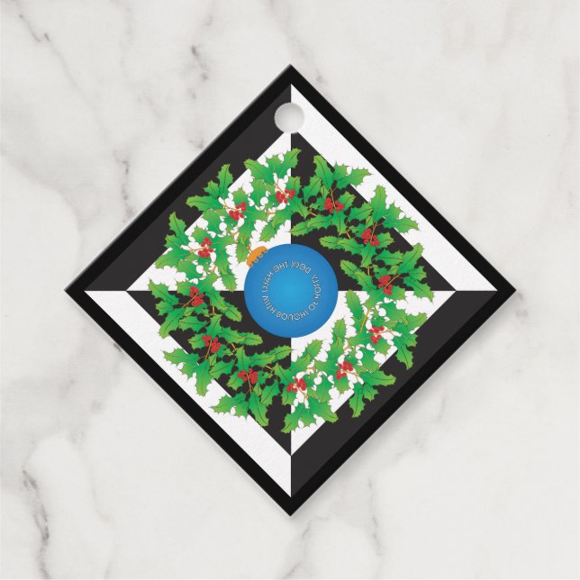Holly Gift Märkres Gåvor Etiketter (Framsida)