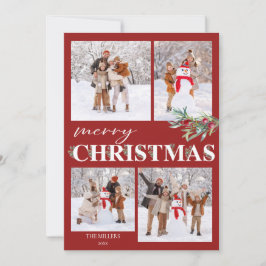 Holly God jul Helgdag Photo Card Julkort