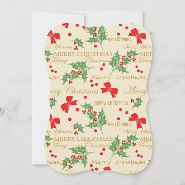 holly god jul julkort (Framsida)