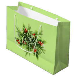 Holly God jul Large Gift Bag