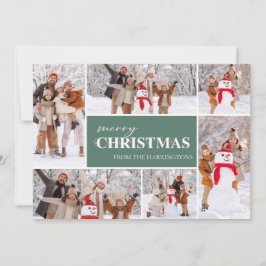 Holly God jul Photo Collage Photo Card Julkort