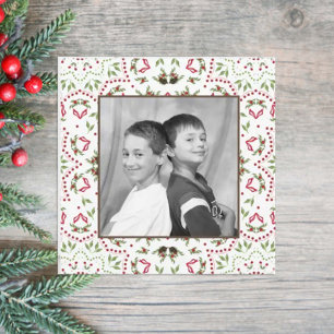 Holly Gräs julfotoport, klassiskt 1 foto Julkort