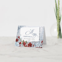 Holly & Gräs Rustik julhälsningskort