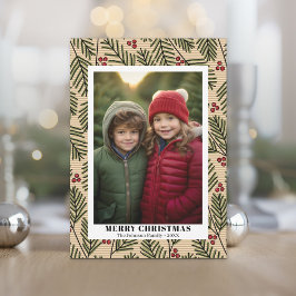 Holly Grenar God jul Photo Download Julkort