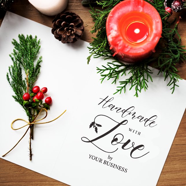 Holly Grenar Handmade med Kärlek-offertverksamhete Stämpel (Skapare uppladdad)