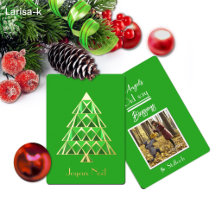 Holly Grönt Joyoux Noel Photo jul Card