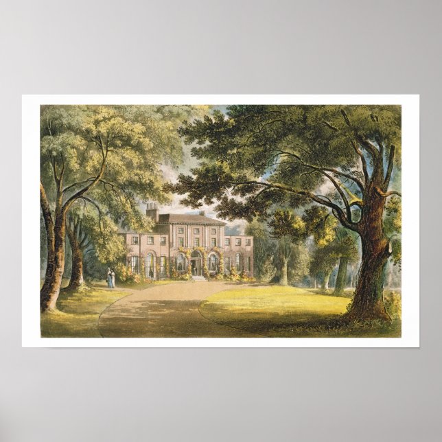 Holly Grove House, från Ackermanns "Repository of Poster (Framsidan)