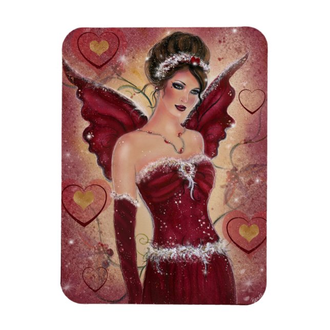 Holly Heart valentine fairy by Renee Magnet (Vertikal)