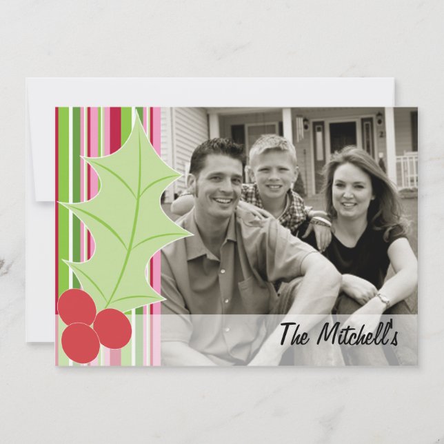 Holly Helgdag Photo Card Julkort (Framsida)