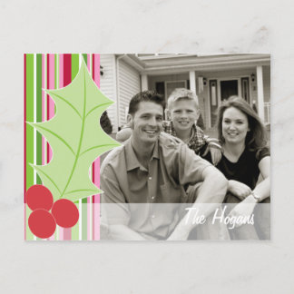 Holly Helgdag Photo Postcard Helg Vykort