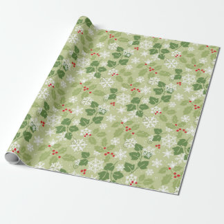 Holly Ivy Snö, papper julafton Presentpapper