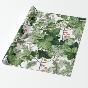 Holly Ivy Vintage jul Greenery Löv Vine Red Presentpapper