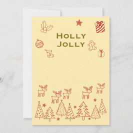 『Holly Jolly』トナカイのかわいいクリスマスカード♡ Julkort