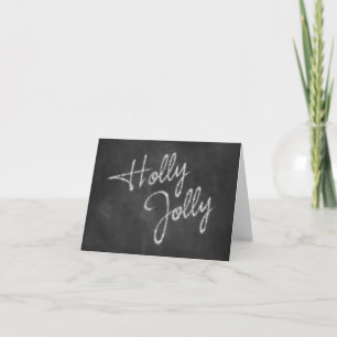 Holly Jolly Chalkboard-Helgdag kort