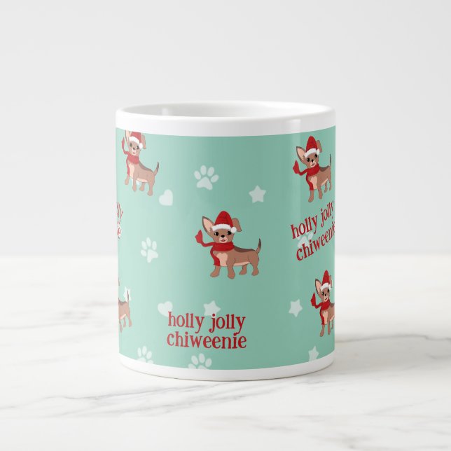 holly jolly Chiweenie Jumbo Mugg (Framsidan)