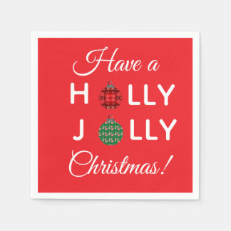 Holly Jolly Christmas napkin Pappersservett