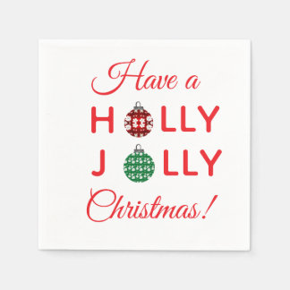 Holly Jolly Christmas napkin Pappersservett
