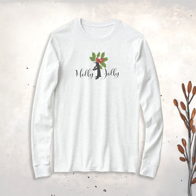 Holly Jolly Cute Funny Penguin jul T Shirt (Skapare uppladdad)