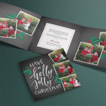 Holly Jolly | Cute Rustic Multi Photo