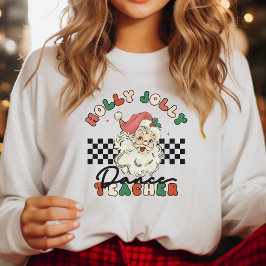 Holly Jolly Dance Teacher jul Retro T Shirt