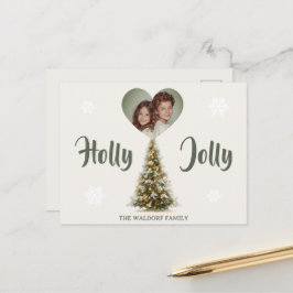Holly Jolly Family Photo | Custom Holiday Card Vykort