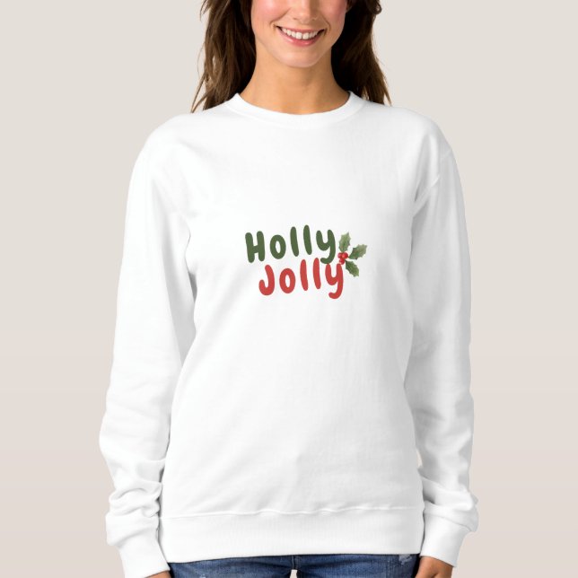 Holly Jolly - Festive Helgdag Tont with Holly Icon T Shirt (Framsida)