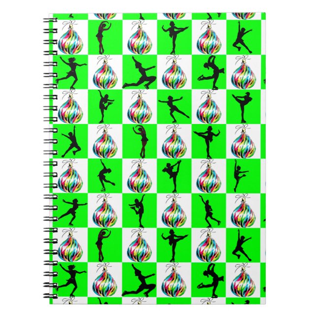 HOLLY JOLLY FIGUR SKATING CHRISTMAS DESIGN ANTECKNINGSBOK (Framsidan)