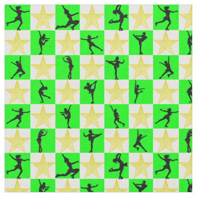 HOLLY JOLLY FIGUR SKATING CHRISTMAS DESIGN TYG (Närbild)