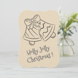 Holly Jolly God jul Jingle Klockor Moch Cute Julkort
