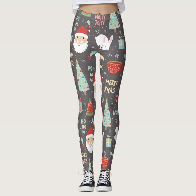 Holly Jolly God jul Leggings (Framsida)