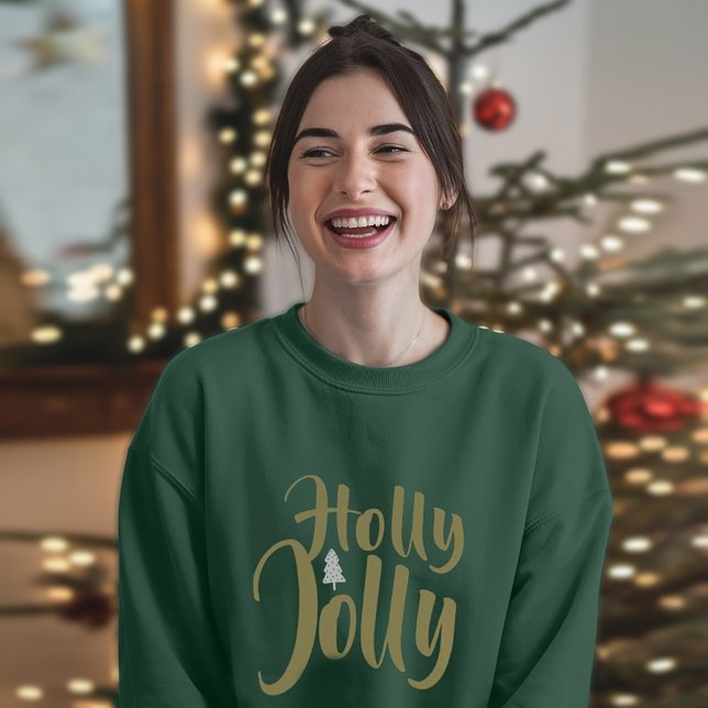 Holly Jolly Grönt God jul Långärmad T Shirt (Skapare uppladdad)
