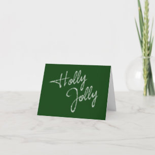 Holly Jolly Grönt Helgdag Card Helgkort