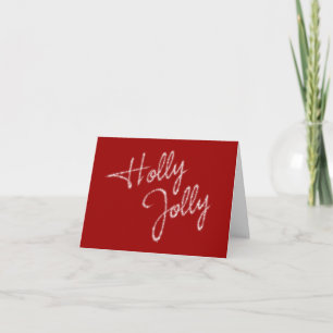 Holly Jolly Helgdag Card i rött Helgkort