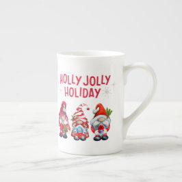 Holly Jolly Helgdag Gnomes Whimsical jul Benporslin Mugg