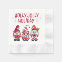 Holly Jolly Helgdag Gnomes Whimsical jul