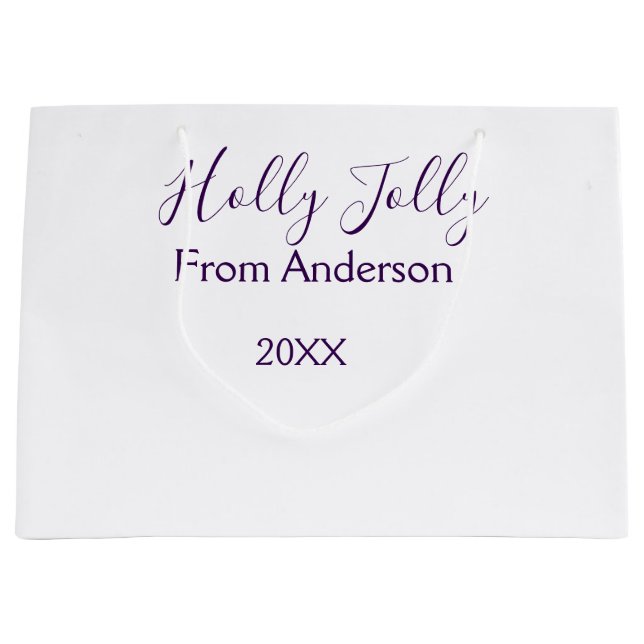 Holly Jolly holidays add name family year purple s (Framsidan)