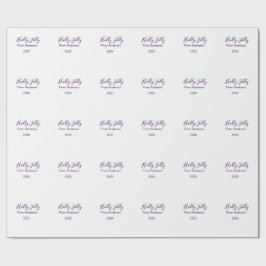 Holly Jolly holidays add name family year purple s Presentpapper