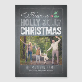 Holly Jolly Jul Anpassningsbar Thin Magnetic Card