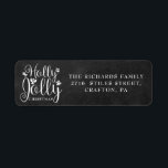 Holly Jolly Jul Chalkboard Returadress Returadress Etikett<br><div class="desc">Returetiketter för dig att anpassa dig till din familj,  namn och adress,  på ett schalkboard-helgdagar. Designad av Thisisnotme©</div>