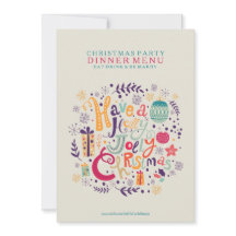 Holly Jolly jul Dinner Party Menu