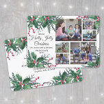 Holly Jolly jul Greenery 6 Photo Collage Julkort<br><div class="desc">Ha en glad jul, det är årets bästa tid! Skicka snyggt glatt hälsning och 6 av bilderna med ett helgdag för anpassningsbar fotokollage. All text på den här mallen är enkel att anpassa för att inkludera alla formuleringar, t.ex. God jul, Glad helg, Säsonhälsningar, nyårschecknare osv. (IMAGE PLACEMENT TIP: Ett enkelt...</div>