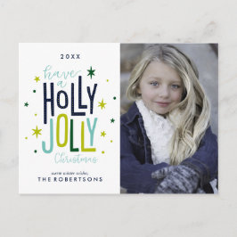 Holly Jolly jul Helg Vykort