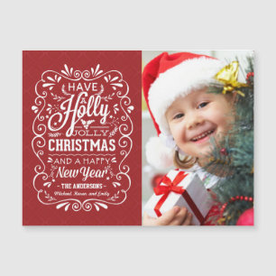 Holly Jolly jul Helgdag Chalk Art Photo